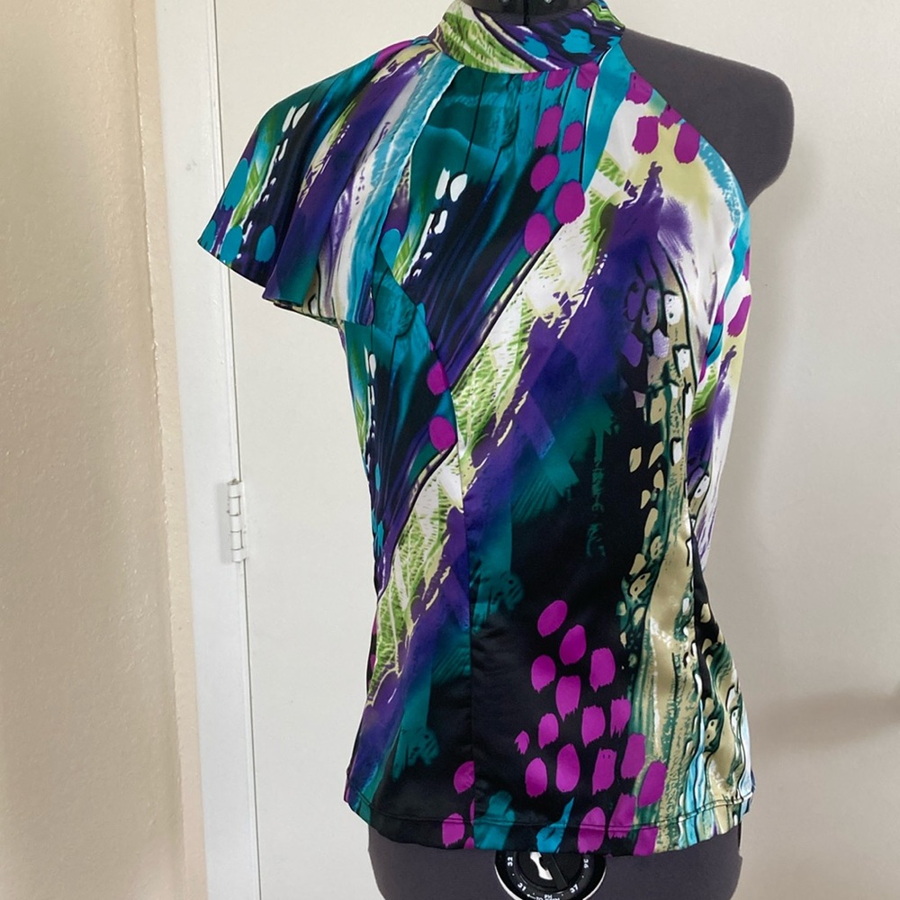 Amber Glo designs one shouldered flounce too. Sz XS.  NWT